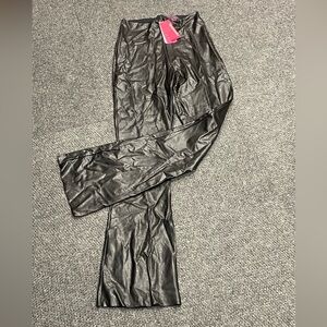 NWT Commando faux leather flared legging black XL